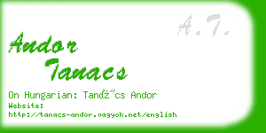 andor tanacs business card